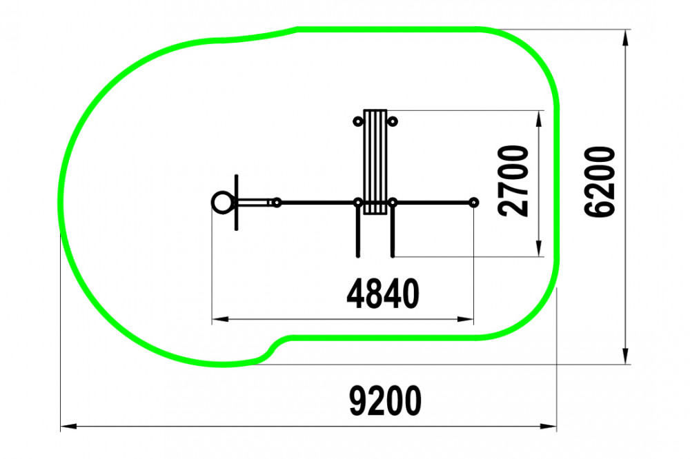 Турник классического хвата, баскетбольная стойка, брусья, лавка для упражнений на пресс, шведская стенка W-06-005
