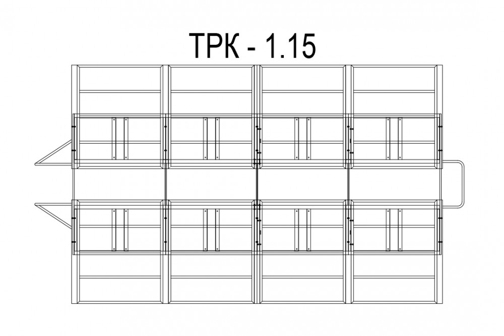 Тренажерная беседка на 8 тренажеров (в составе ТР-1.61, ТР-1.67, ТР-1.70, ТР-1.62.1, ТР-1.63.1, ТР-1.64.1, ТР-1.65.1, ТР-1.72.1 с изменяемой нагрузкой) ТРК-1.15