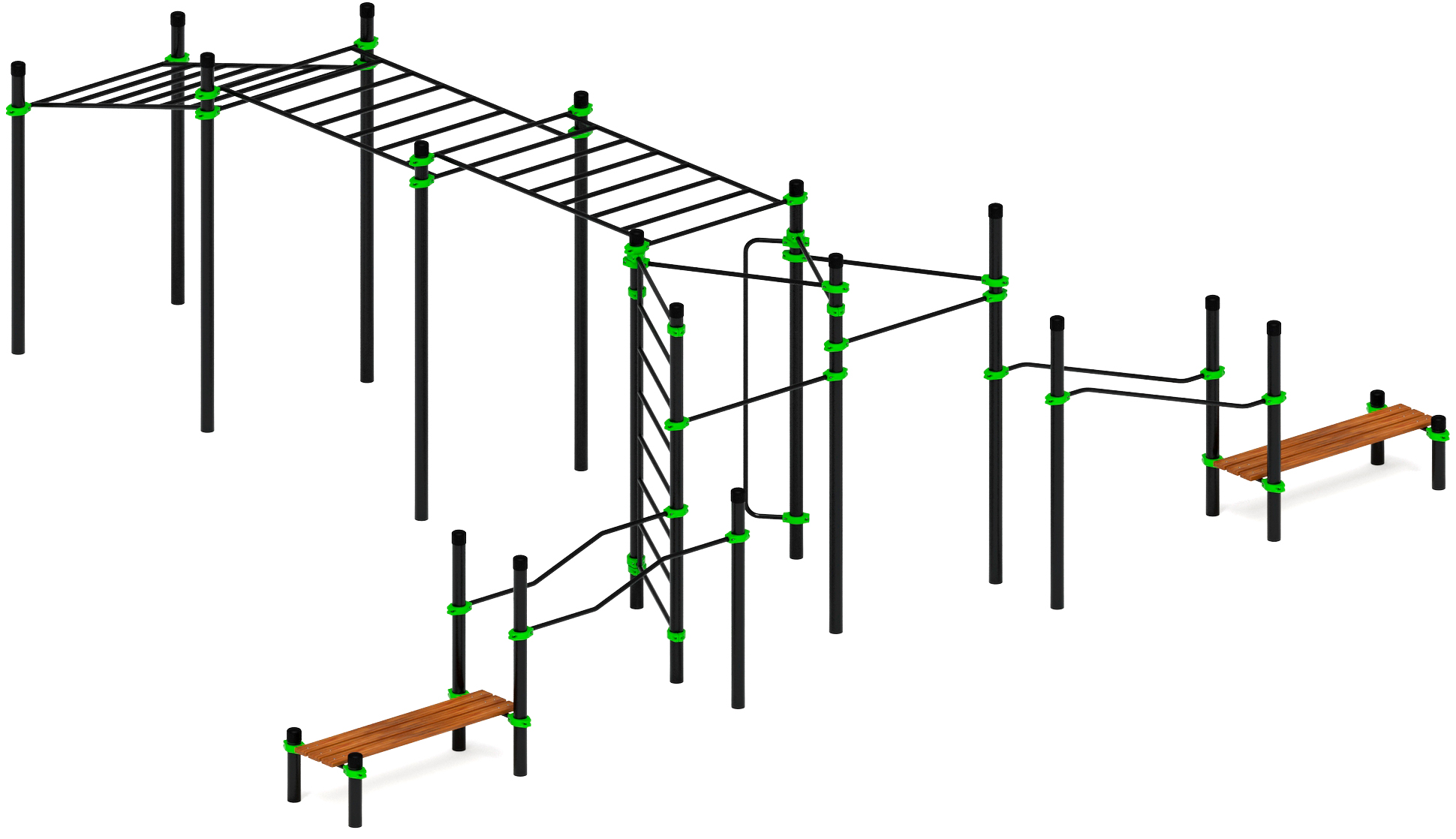 Воркаут ЛОВ 108 зеленый ВТ 102.25-02