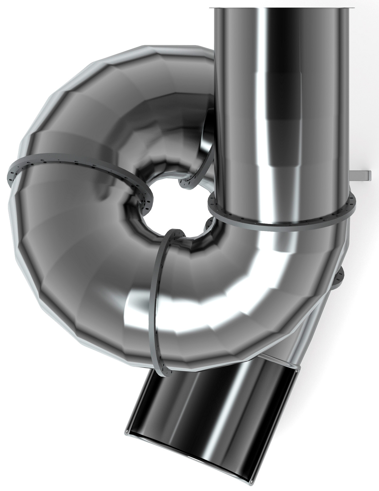 Горка тоннельная винтовая 2000 нержавеющая сталь SNST 2000.764