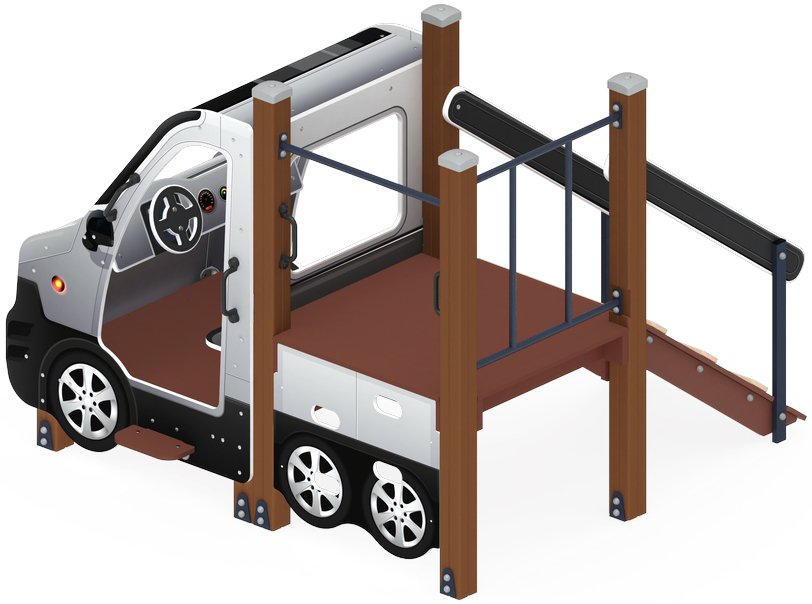 Машинка (серая) - Беседка машинка - МФ 10.03.06-02