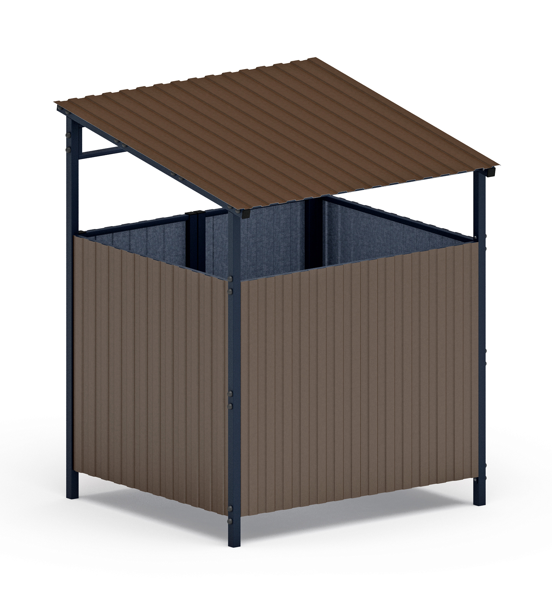 Навес контейнерной площадки для мусора (1 секция) МФ 55.02.02.1-02