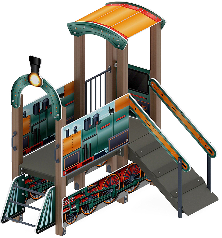 Паровозик (цветной) - Беседка мини - МФ 10.03.05-12