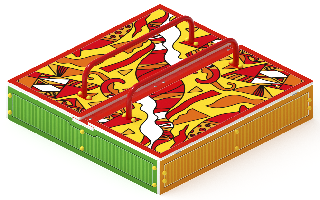 Песочница с крышкой средняя (Рыбы) - ИО 5.01.11-04