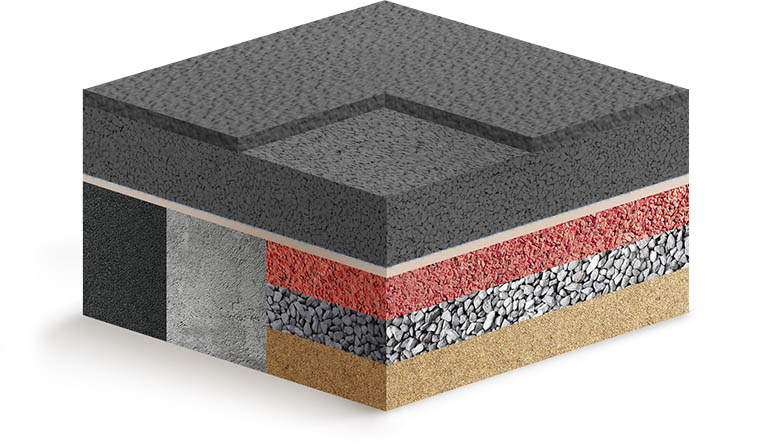 Покрытие из резиновой крошки Hard серое