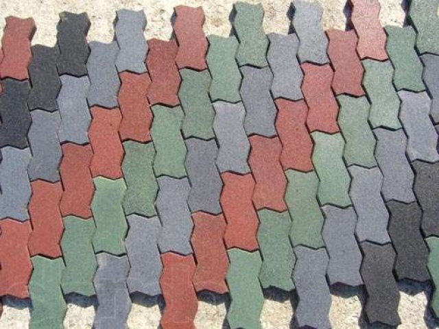 Резиновая брусчатка "Волна" 40 мм