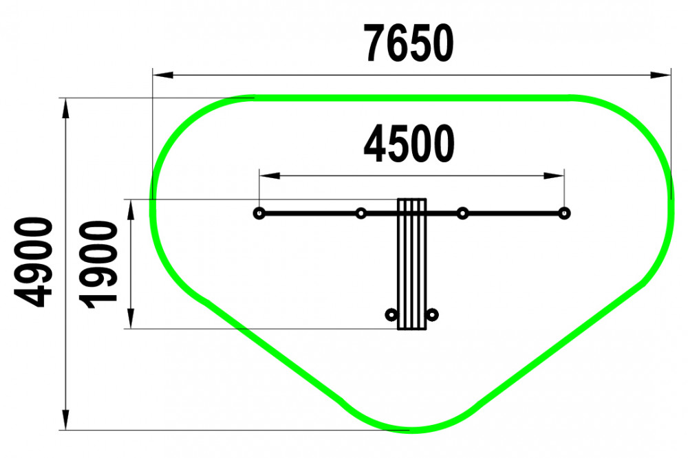 Два турника классического хвата, лавка для упражнений на пресс наклонная W-02-010