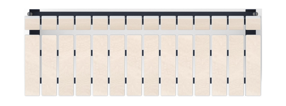 Скамья Лотос - МФ 42.02.01-01 (Светлый дуб)  (под анкера)