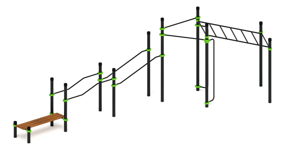 Воркаут ЛОВ 108 зеленый ВТ 102.21-02
