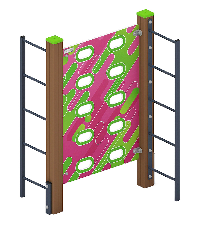 Стенка для лазанья тип 3 - СО 1.20.06-01 (розовый принт)
