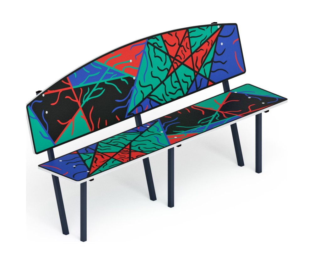 Скамейка детская Абстракция - МФ 41.01.01-06.И1