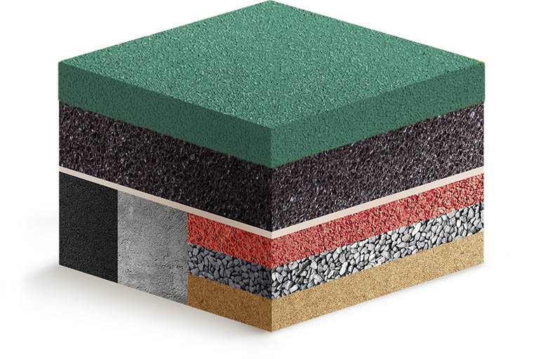 Покрытие из резиновой крошки Sport Comfort изумруд