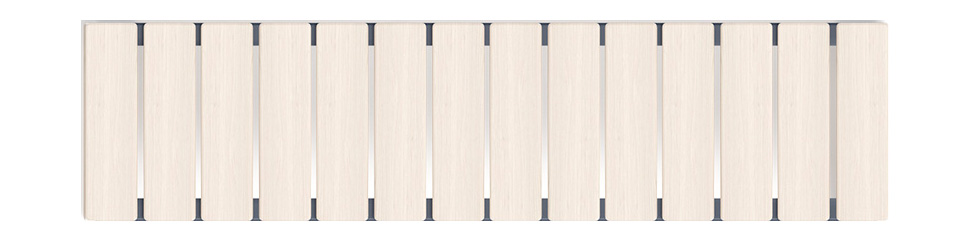 Скамья - МФ 42.02.03-11 (Беленый дуб) Г:380  (под анкера)