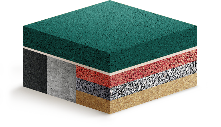 Покрытие из резиновой крошки Walk зеленое