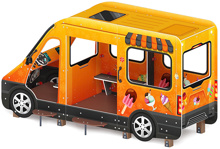 Автобус-мороженое (оранжевый) - Беседка - МФ 10.03.14-01