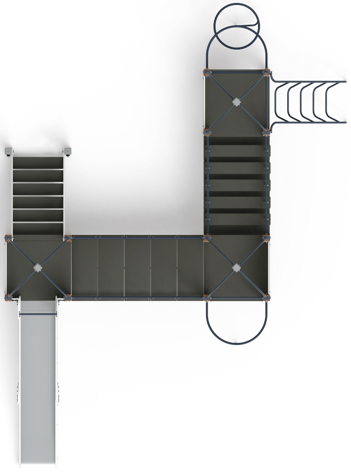 Навина (Техно-голубой) - ДИК 2.09.06-01 - Игровой комплекс H=1500