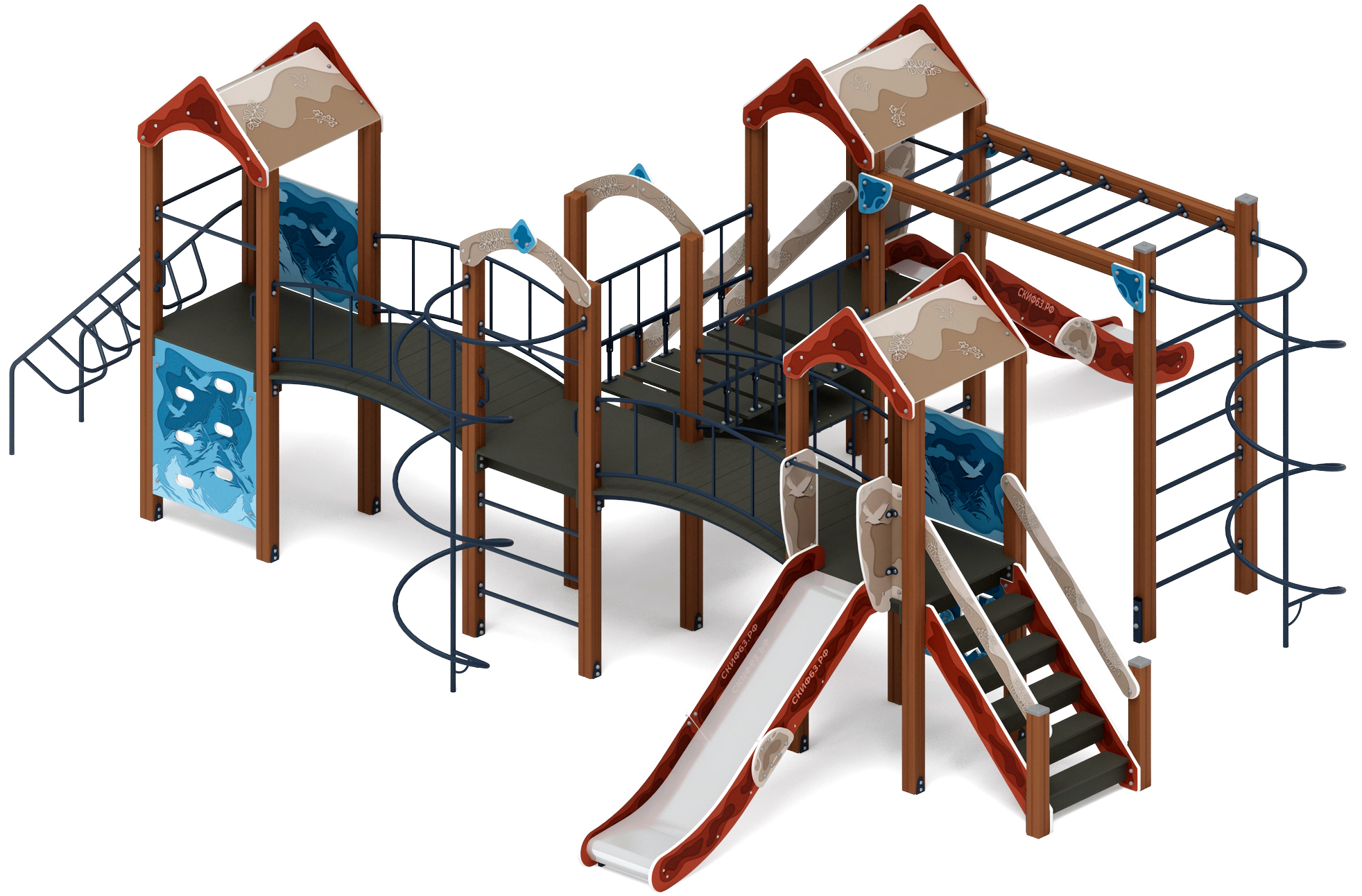 Дворик детства (Алтай) - ДИК 2.01.4.02-04 - Игровой комплекс H=1200