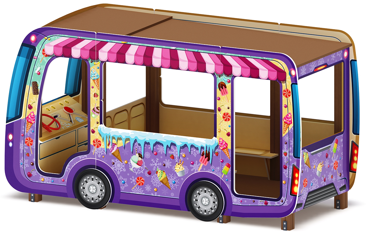 Автобус-мороженое (фиолетовый) - Беседка - МФ 10.03.14