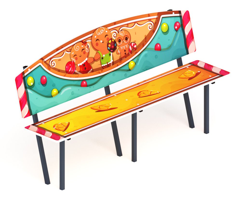 Скамейка детская Пряничный домик - МФ 41.01.01-04.И1