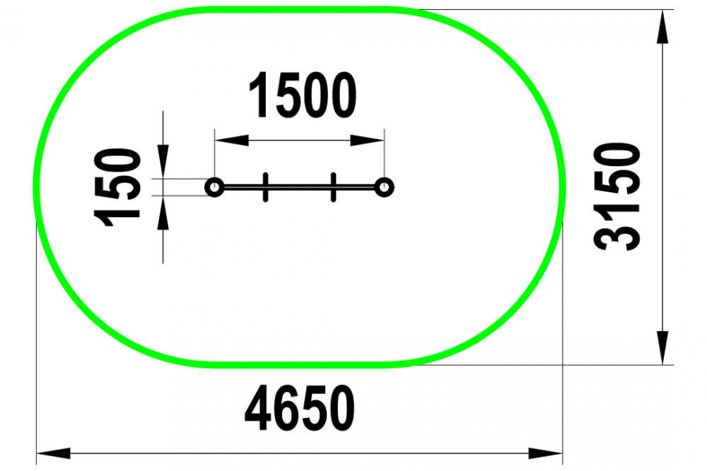 Турник с кольцами W-02-008