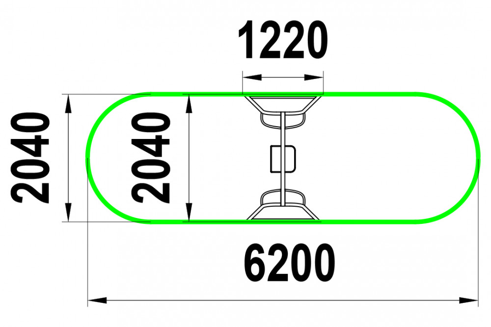 Качели на цепочках "Малыш" КАЧ-1.5.1