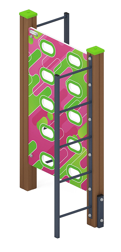 Стенка для лазанья тип 3 - СО 1.20.06-01 (розовый принт)