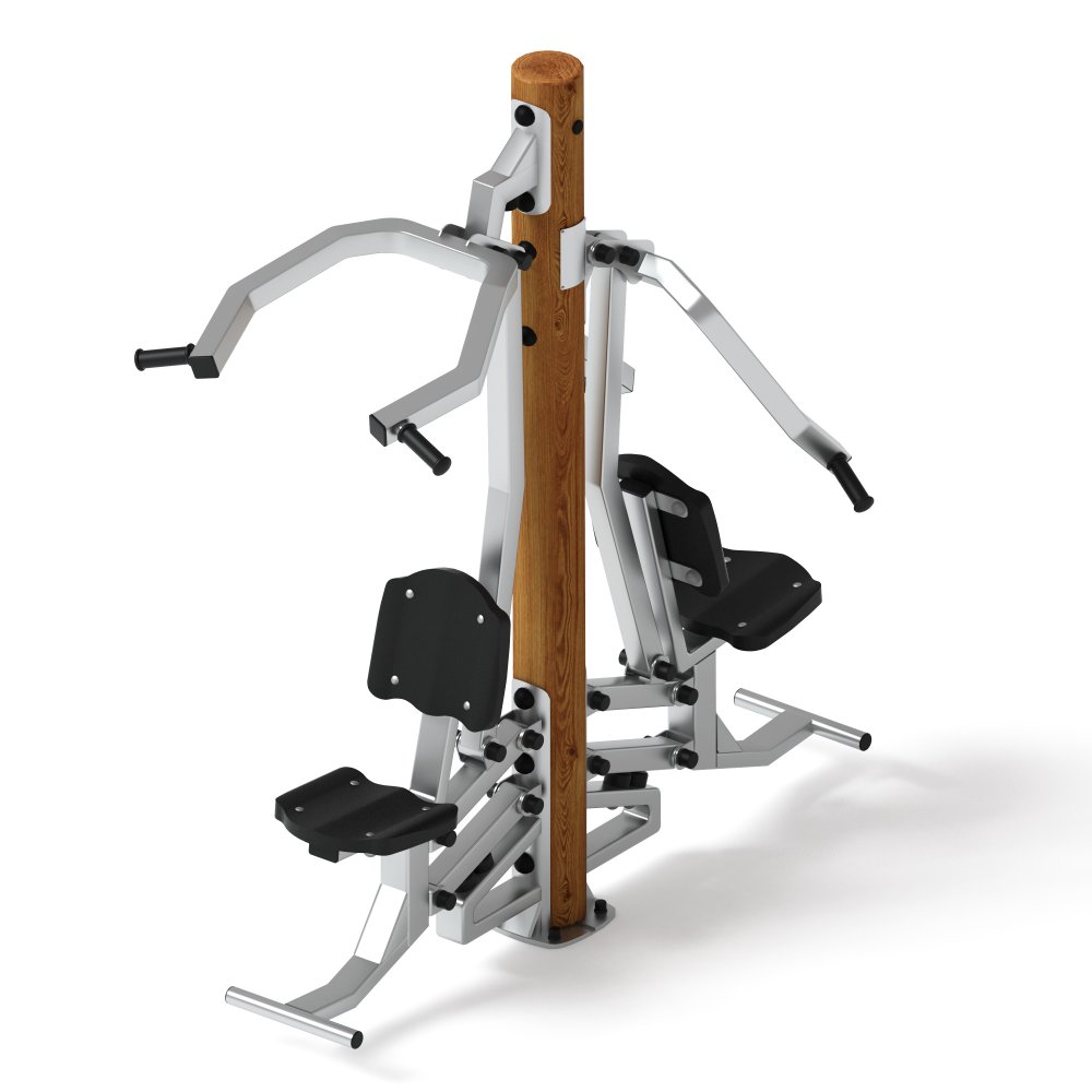 Тренажер тяга верхняя + жим от груди (лиственница темный) СТ 027-Л.И1.01