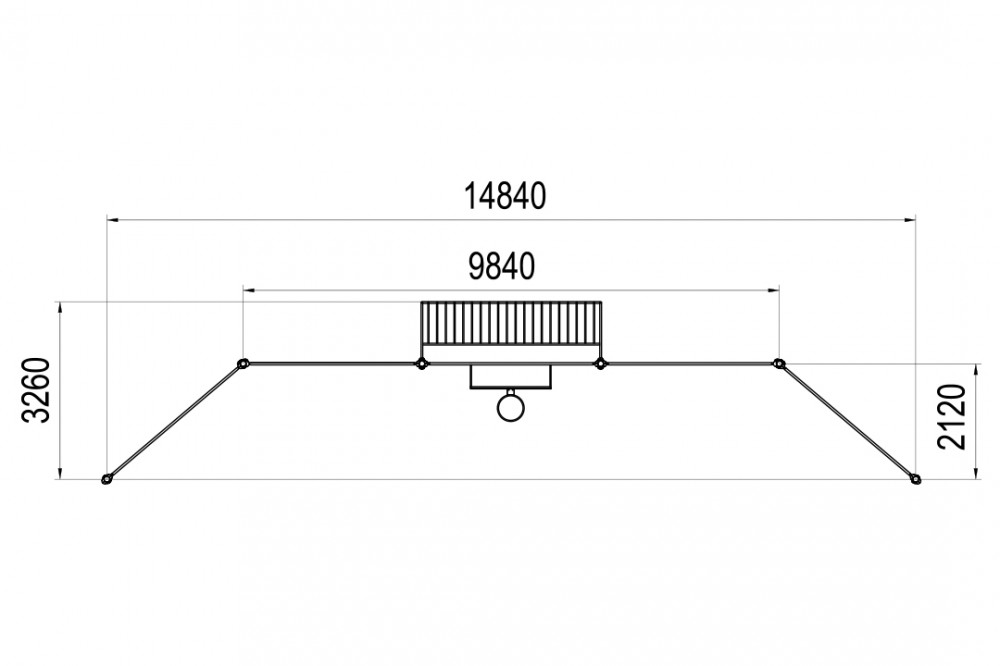 Стенка для игры в мяч Серия W с элементами Workout УСП-1.4