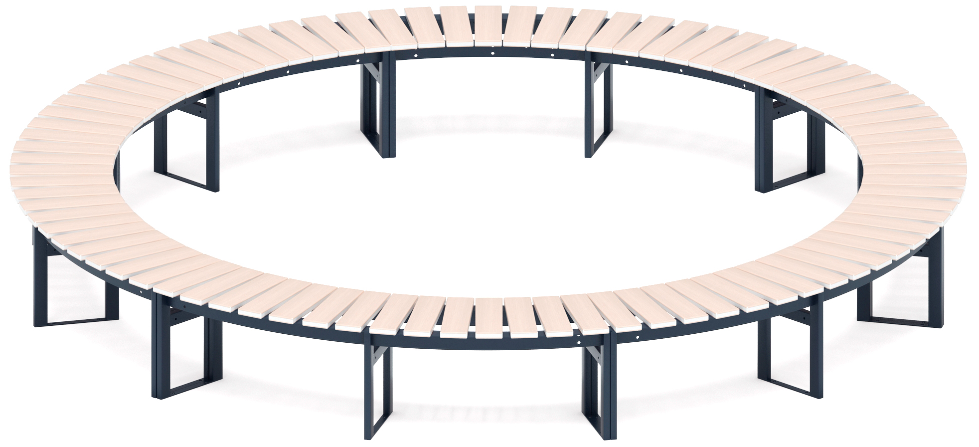 Модульная скамья радиальная (беленый дуб) МФ 42.01.26-01