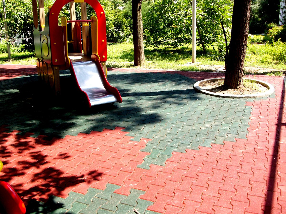 Резиновая брусчатка "Катушка" 40 мм