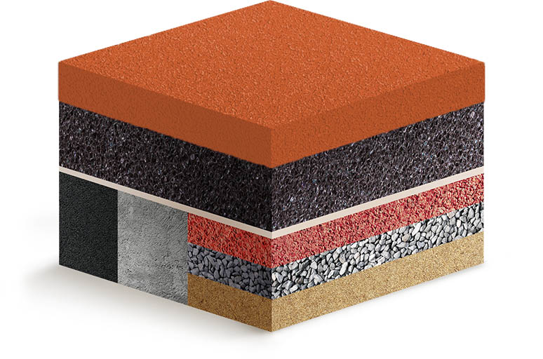 Покрытие из резиновой крошки Sport Comfort оранжевое