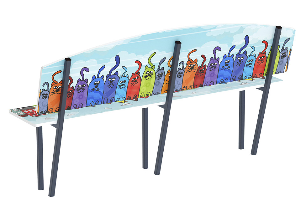Скамейка детская Коты - МФ 41.01.01-02.И1