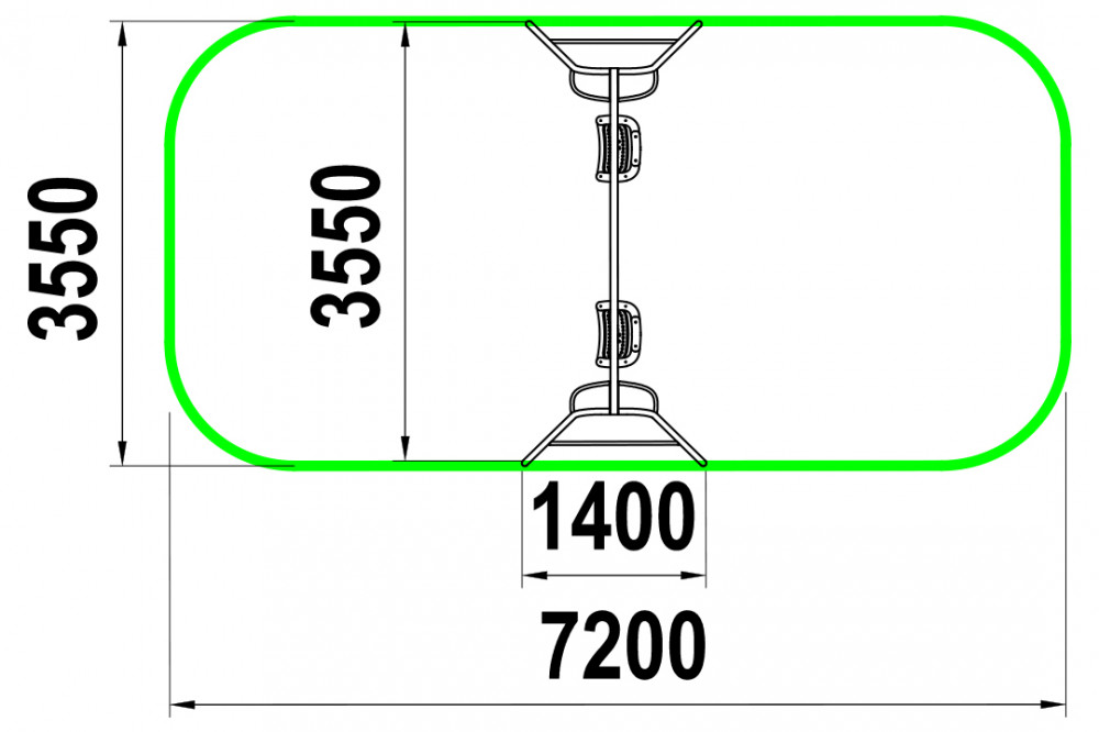 Качели на цепочках двойные КАЧ-1.13
