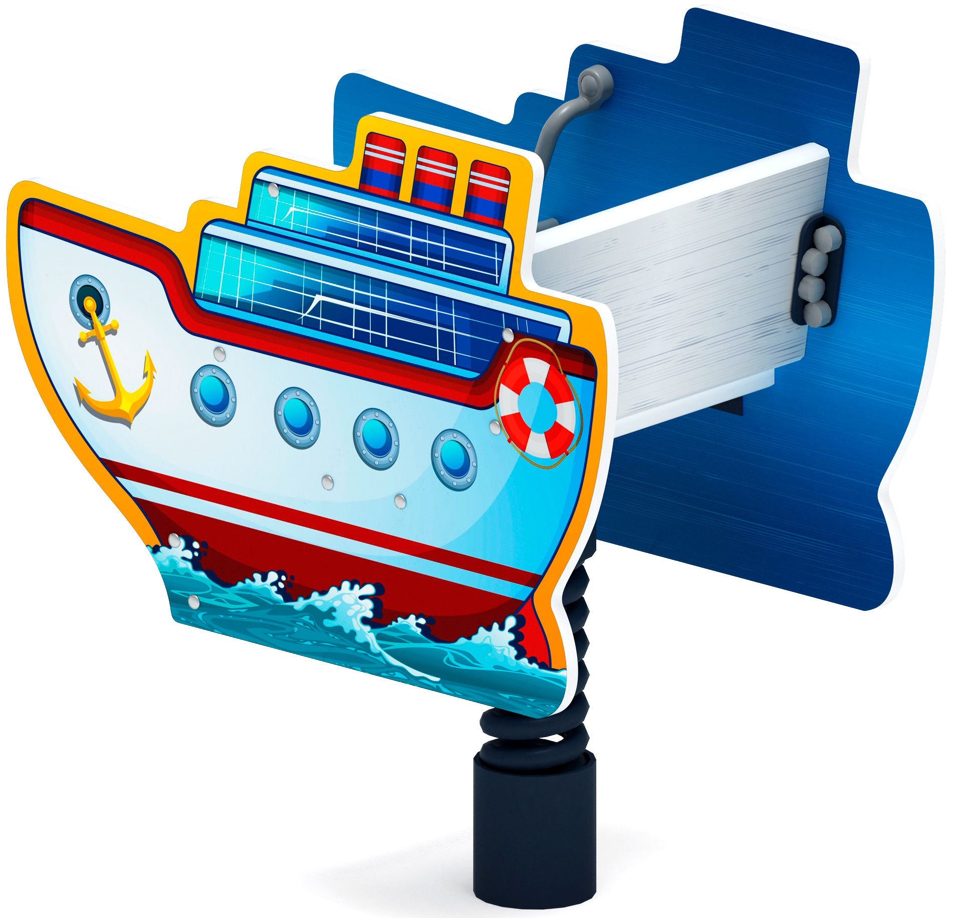 Пароходик - Качалка на пружине - ИО 22.17.01-01.И1