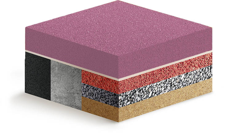 Покрытие из каучуковой крошки Kids Select розовое