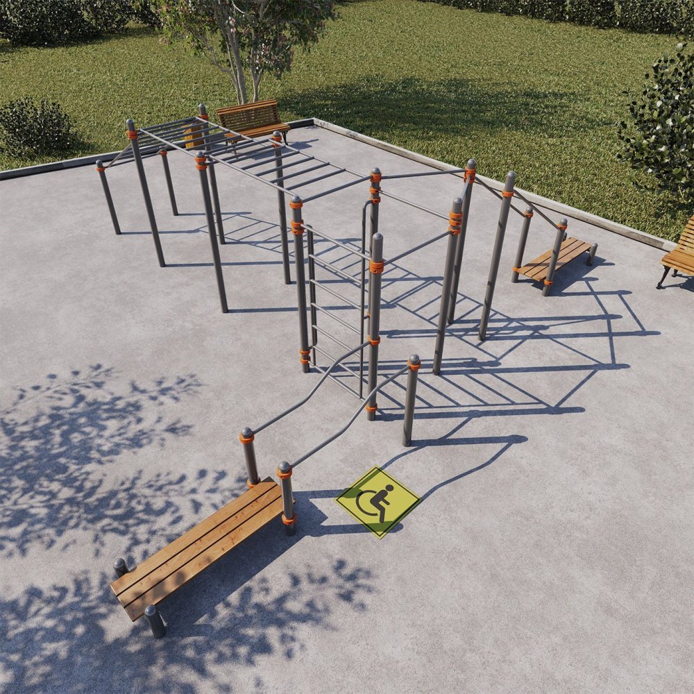 Спортивный комплекс, адаптированный для инвалидов-колясочников СВС-137-М