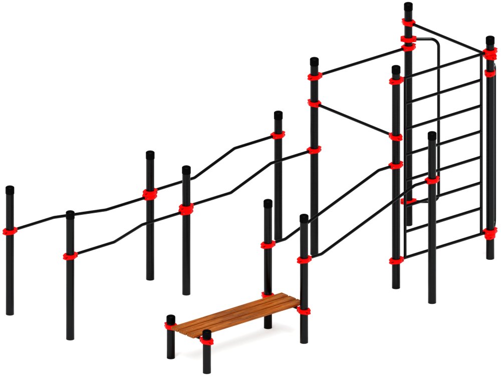 Воркаут ЛОВ 108 красный ВТ 102.13-01
