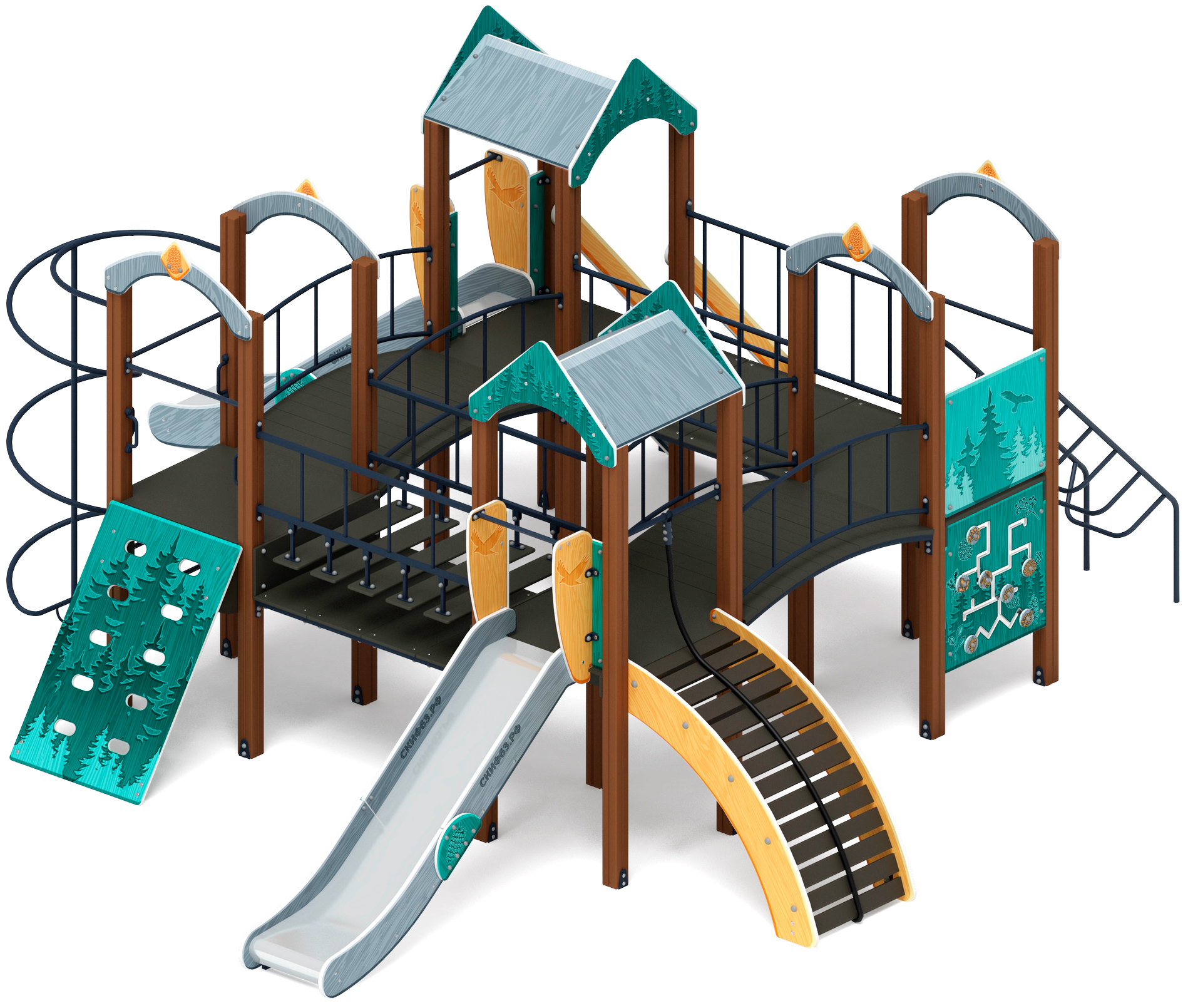 Дворик детства (Тайга) - ДИК 2.01.4.01-03 - Игровой комплекс H=1200