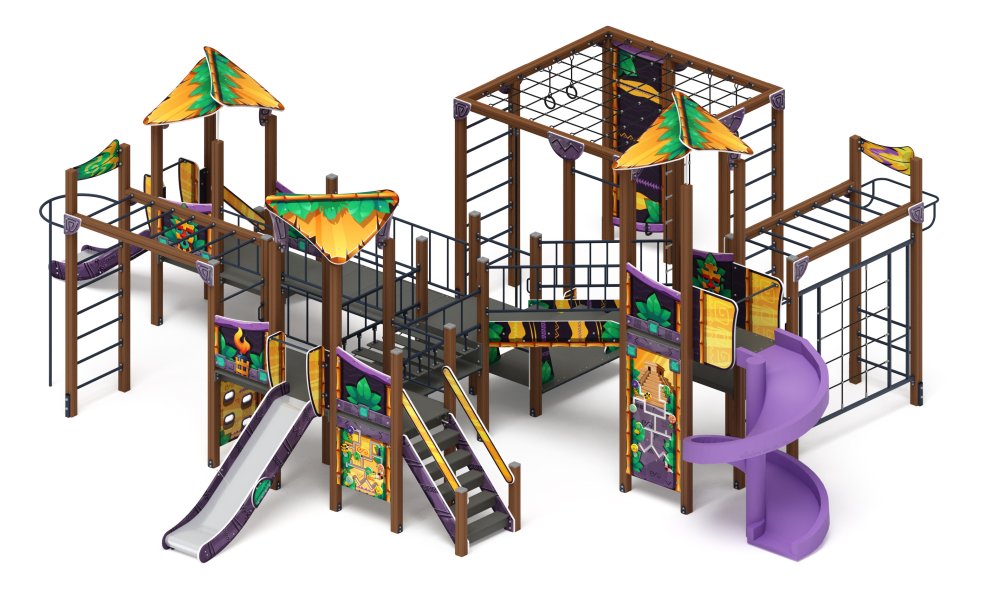 Волшебный город (винтовой скат) (Майя) - ДИК 2.19.03-01 - Игровой комплекс Н=900 Н=1200 Н=2000