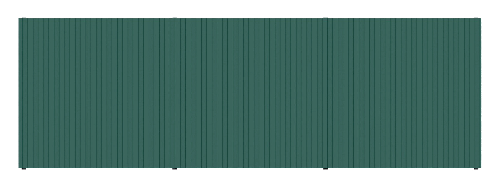 Навес контейнерной площадки для мусора (3 секции) МФ 55.02.03.3-01