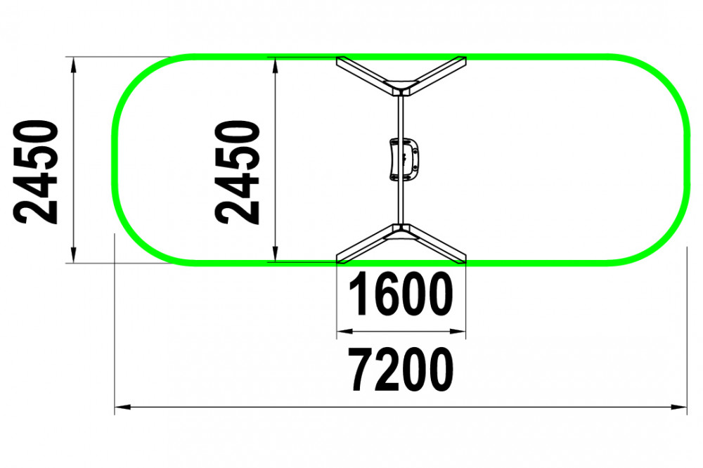 Качели на цепочках (брус) КАЧ-1.8