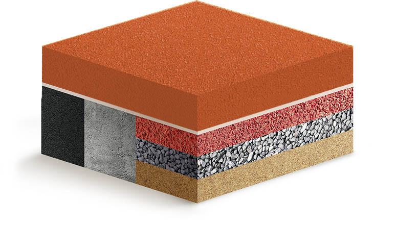 Покрытие из каучуковой крошки Sport Select оранжевое