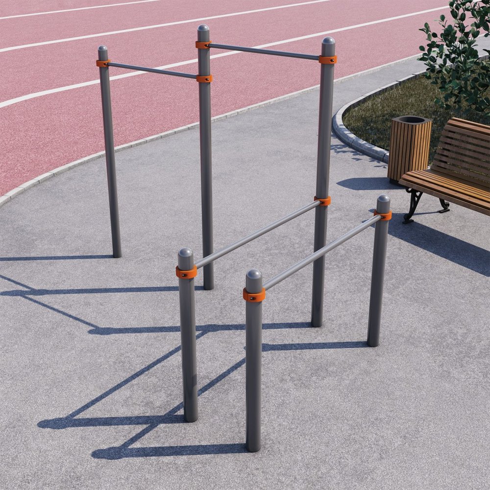 Двойной турник с брусьями СВС-76