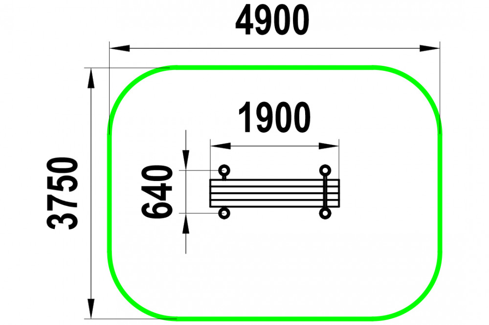 Лавка для развития мышц брюшного пресса, наклонная W-03-009