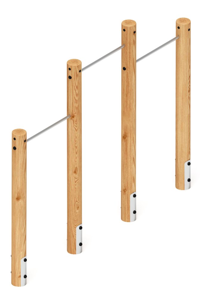 Турник взрослый тройной (лиственница) СО 2.20.10-Л