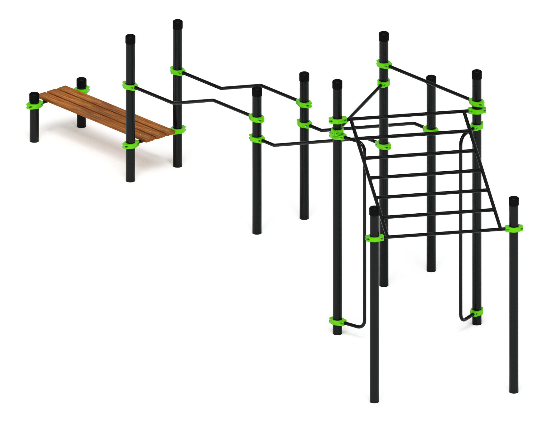 Воркаут ЛОВ 108 зеленый ВТ 102.21-02