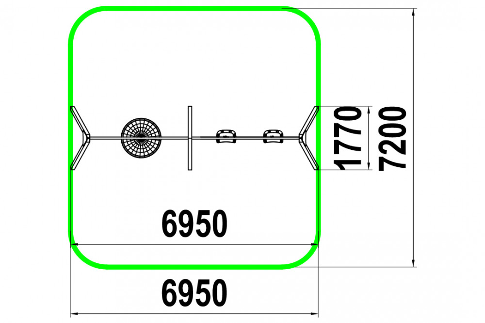 Качели на цепочках "Комби" КАЧ-1.18