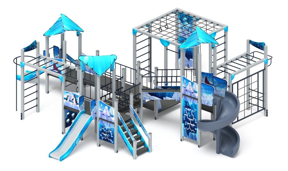 Волшебный город (винтовой скат) (Снежная королева) - ДИК 2.19.03-02 - Игровой комплекс Н=900 Н=1200 Н=2000