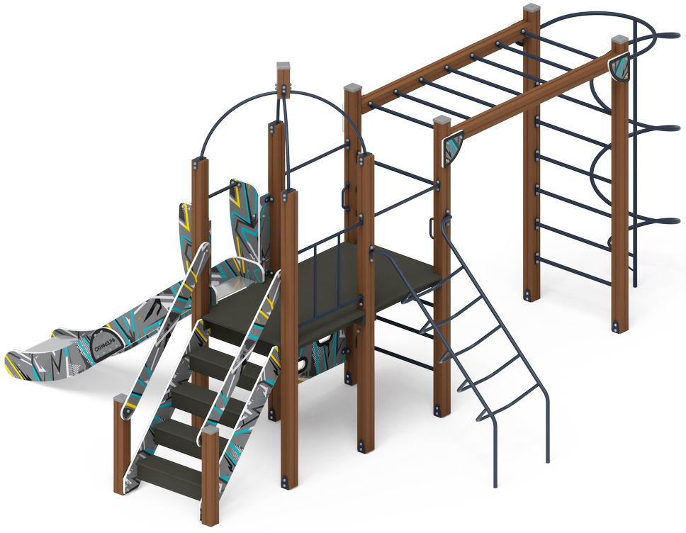 Навина (Техно-голубой) - ДИК 2.09.02-01 - Игровой комплекс H=1200