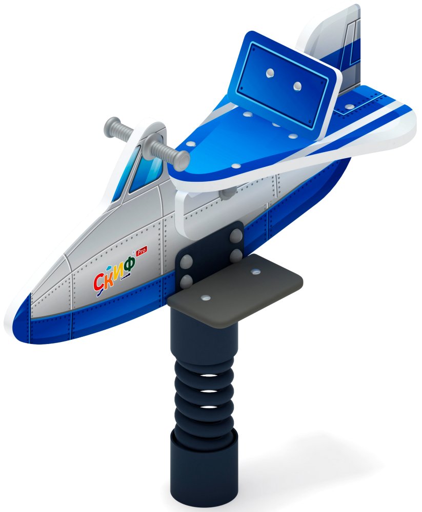 Самолетик (синий) - Качалка на пружине - ИО 22.03.02-02